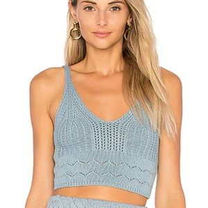 House of Harlo x Revolve Quinn Top in Dusty Blue